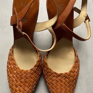 Michael Kors Brown Woven Heels